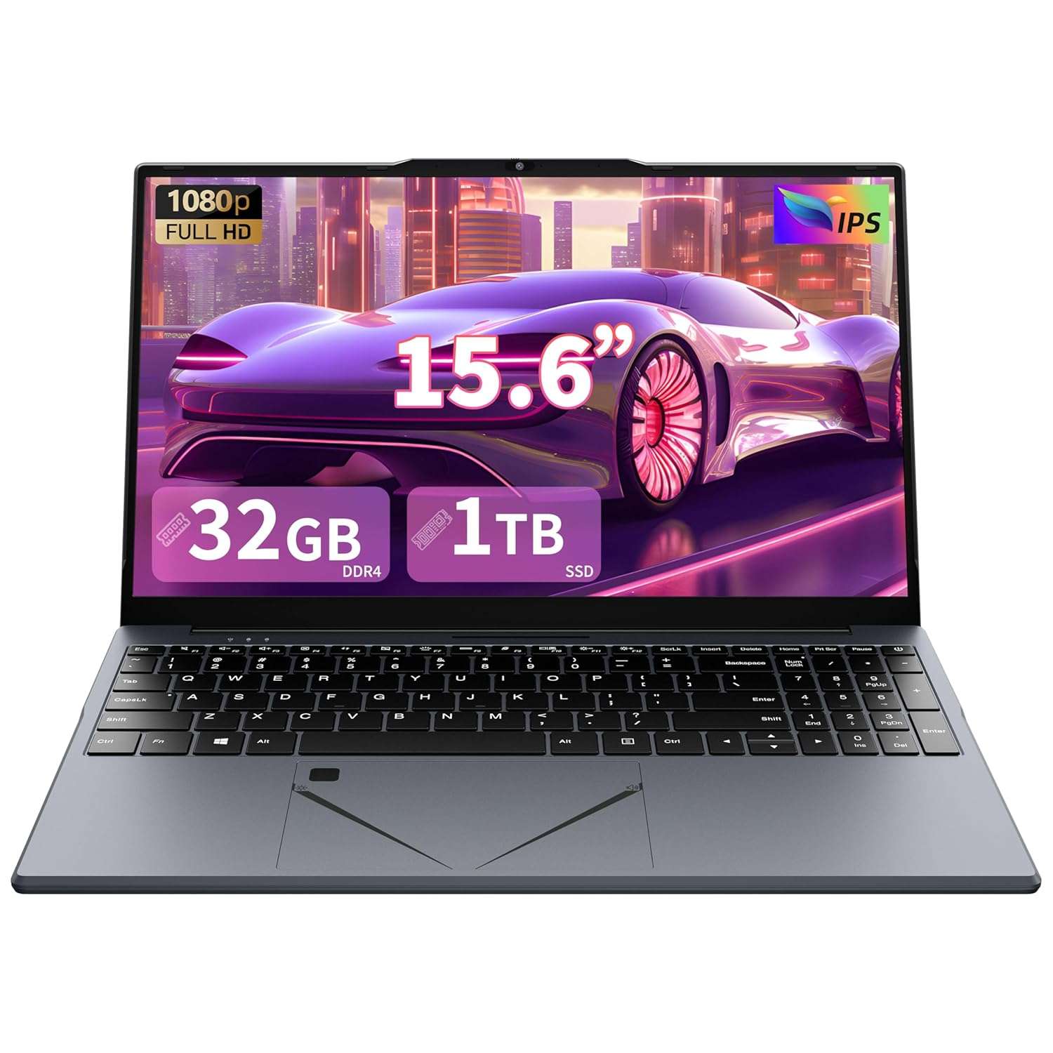 AocBook 15.6" Laptop, Ryzen 5 3500U (Up to 3.7GHz) Quad-Core Processor, 32GB DDR4 RAM, 1TB NVMe SSD, Portable Notebook with Adjustable Touchpad, Privacy Webcam Switch-Grey (32GB...