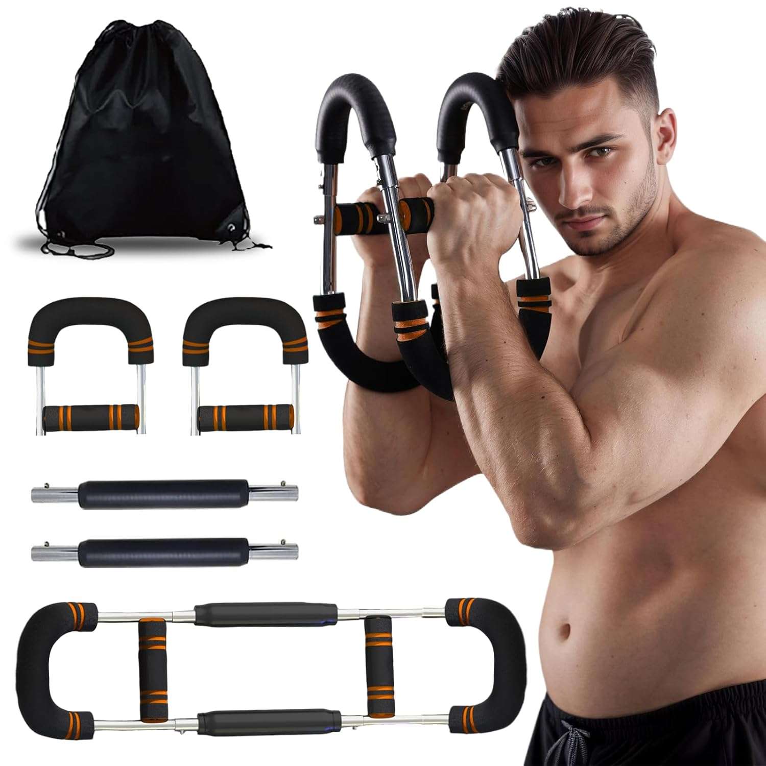 Arm Trainer Adjustable Chest Expander arm Exerciser,Shoulder Muscle Training Fitness Equipment, Upper Body Strength Training Machine. Portable Spring Resistance Home Fitness...