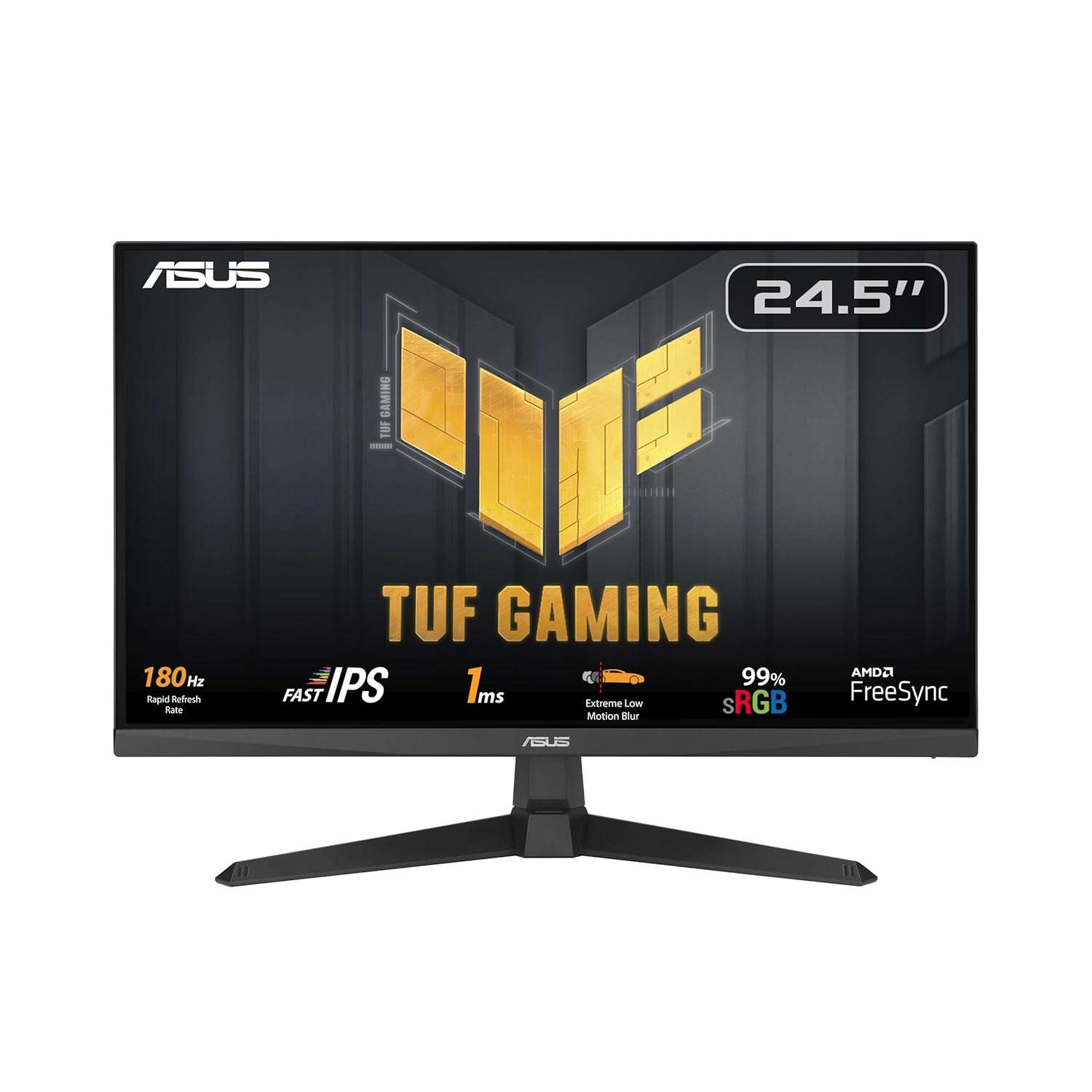 ASUS TUF Gaming VG259Q3A Gaming Monitor – 25"(24.5 inch viewable), Full HD(1920x1080), 180Hz, Fast IPS, ELMB, 1ms (GTG), FreeSync™, Variable Overdrive, 99% sRGB