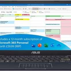 ASUS VivoBook with Microsoft Office 365 L410MA 14 Inch Full HD Laptop (Intel Celeron N4020, 4 GB RAM, 64 GB eMMC, Windows 10 S) Includes 1 Year Microsoft Office Subscription, Blue