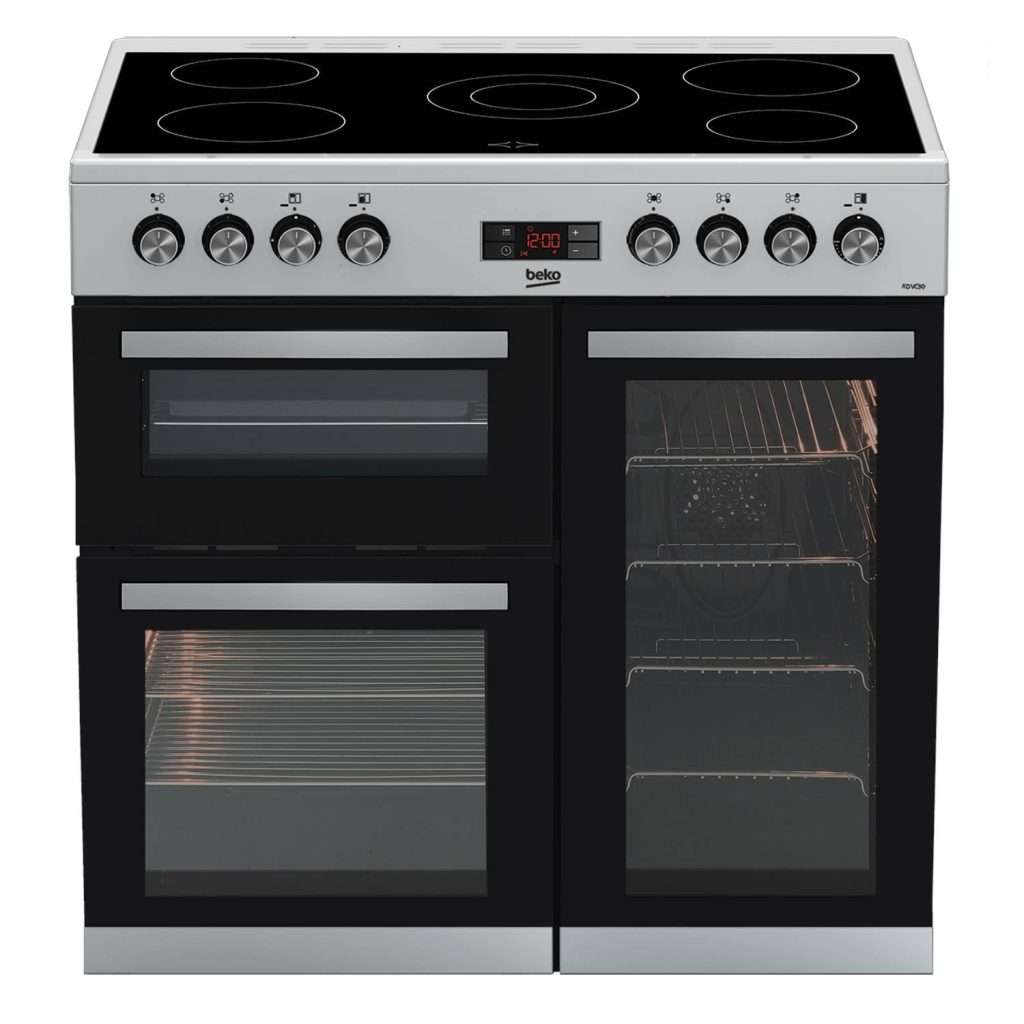 Bridge Pro Cooker Beko KDVC90X 90cm Electric Range Cooker with Ceramic Hob – Stainless Steel