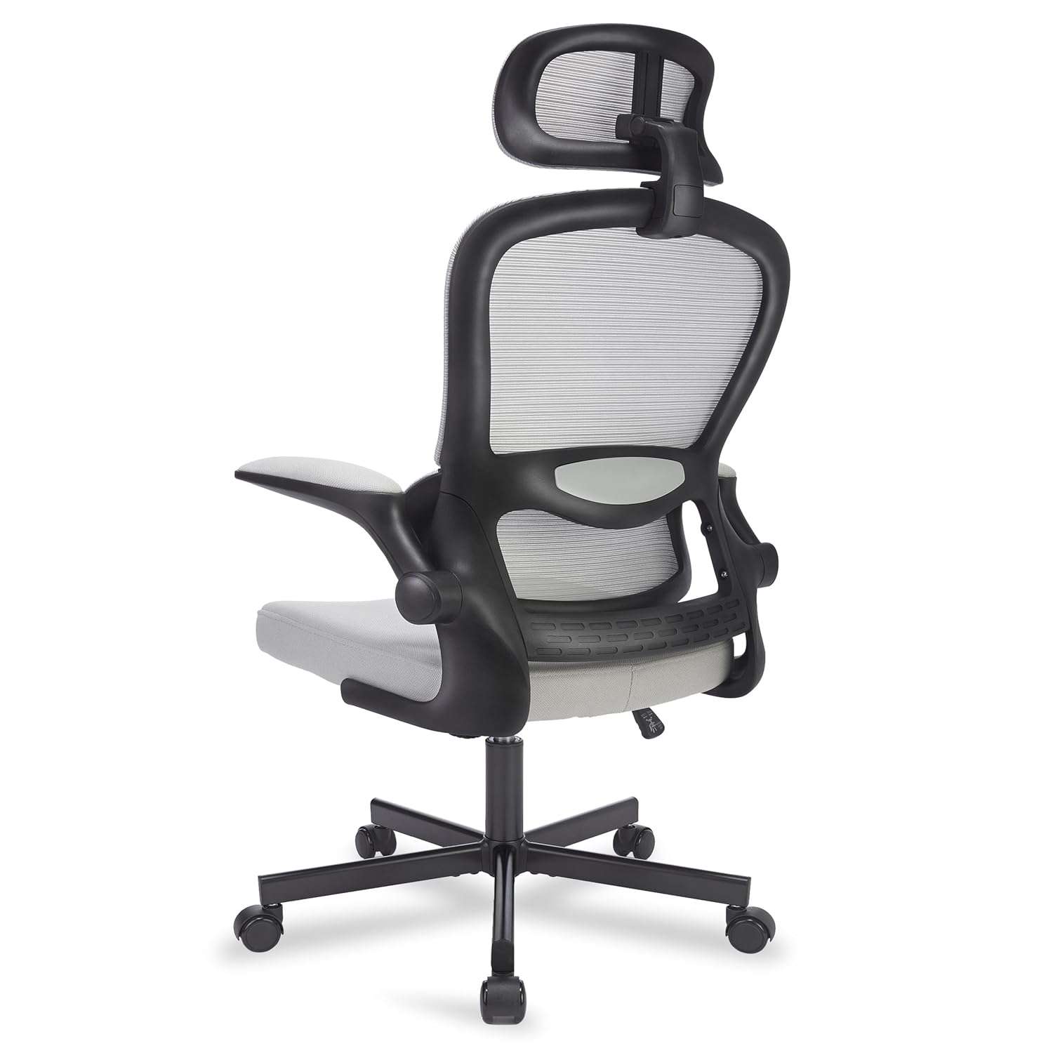 Bliswood High Back Office Chair Ergonomic Comfortable Executive Desk Chair With Lumber Support Height Adjustable Seat For Home Office (Grey)