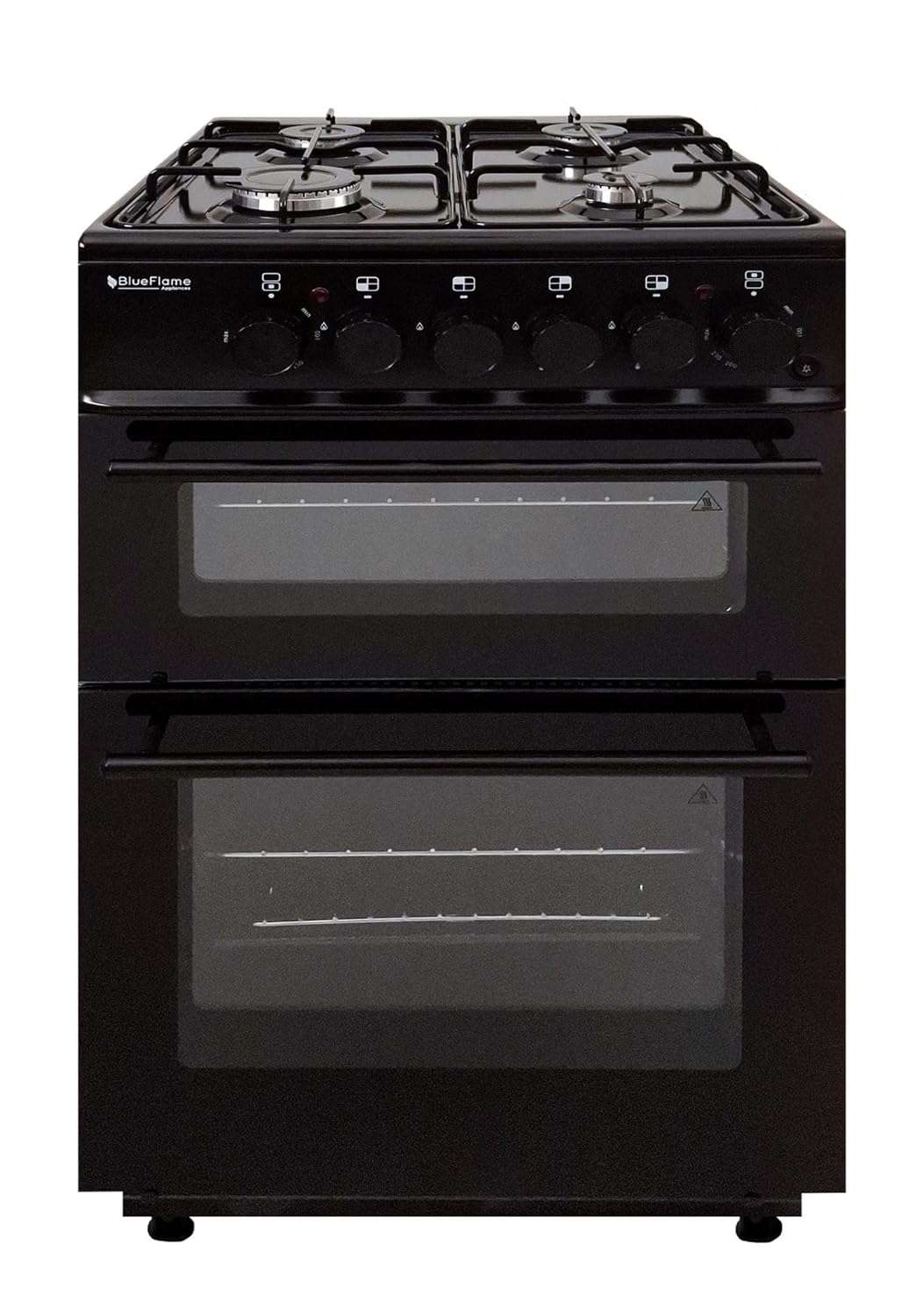 BlueFlame KTF 2200.50 GSF 50 cm Freestanding Dual Fuel Cooker With Double Cavity Oven - Black