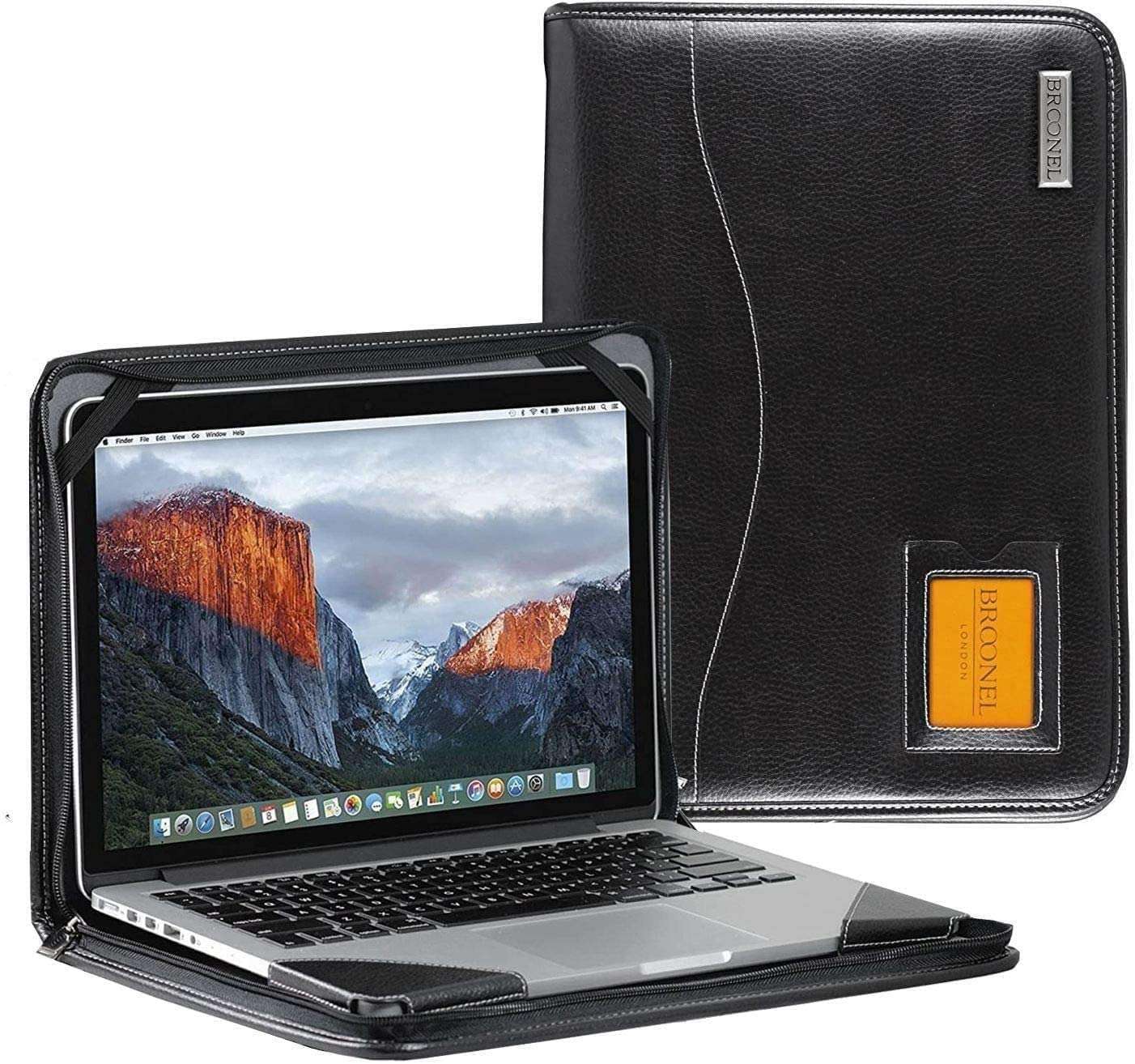 Broonel - Contour Series - Black Heavy Duty Leather Protective Case - Compatible With HP 15 Laptop 15.6", AMD Ryzen 5