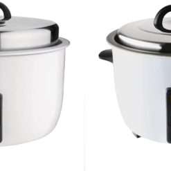 Buffalo 2.95kW Commercial Heavy Duty Rice Cooker 10Ltr | White | Non-Stick Inner Pot | Auto Switch from Cook to Warm | Rice Capacity: 23 Litre Cooked / 10 Litre Dry | CB944 &...