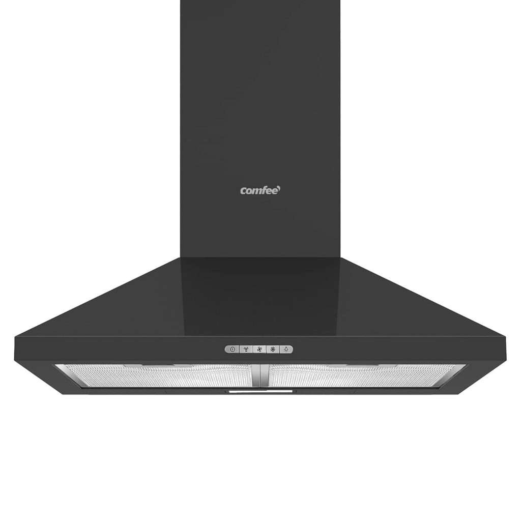 COMFEE’ 60 cm Chimney Cooker Hood PYRA17B-60 with LED and Recirculating ...