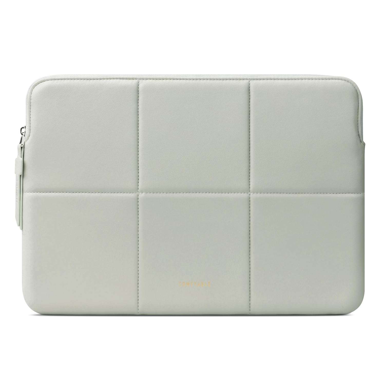 Comfyable Slim Protective Laptop Sleeve 13-14 inch for 13 inch MacBook Pro & Air M2 M1, 14-in MacBook Pro M3 M2 2023, Quilted Faux Leather Case, Slate Green
