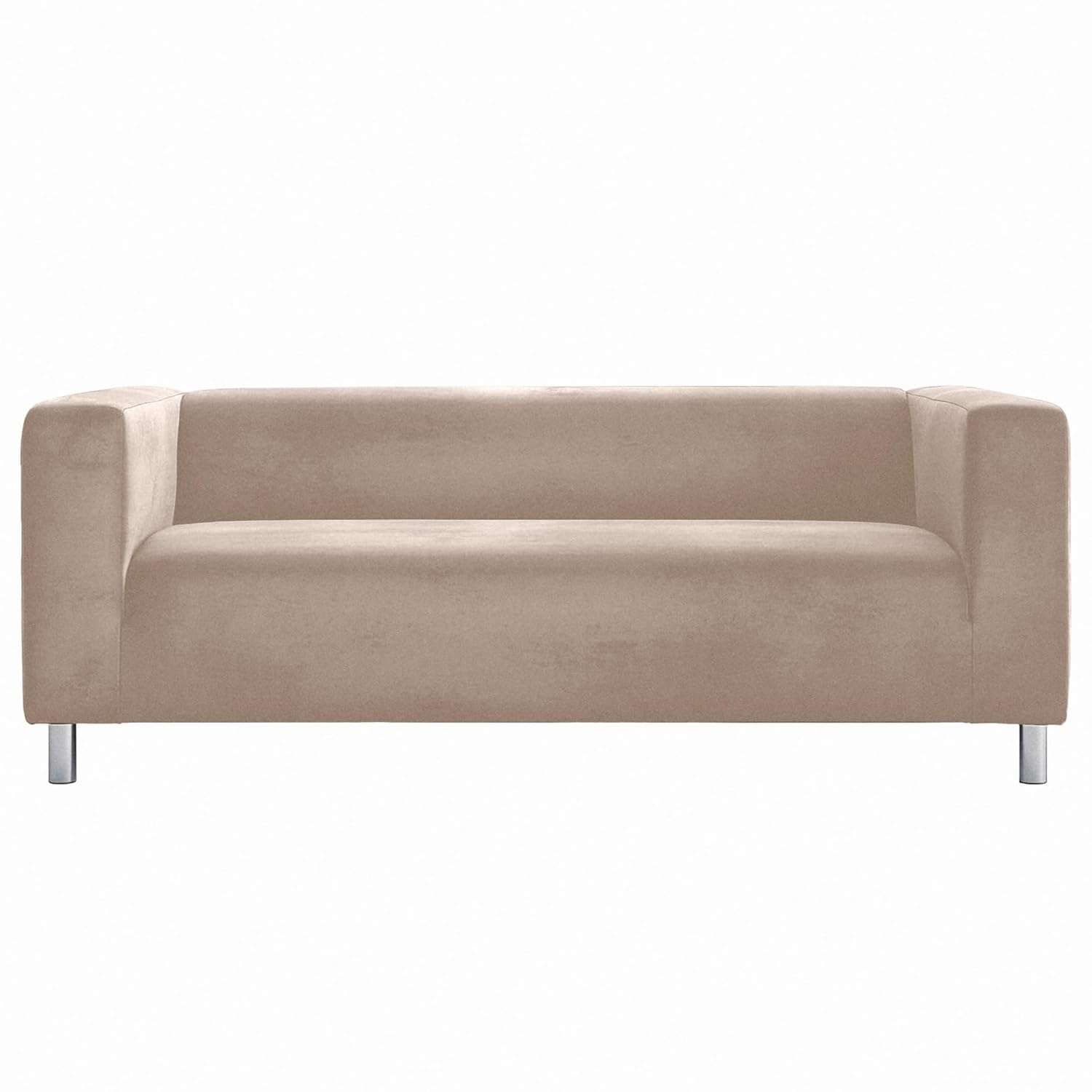 Cosy Burrows Klippan 2-Seater Replacement Sofa Cover Velvet Fabric │ Loveseat Cover │Made-to-Measure Slipover Cover for IKEA KLIPPAN 2-seat (180cm) Sofa (Champagne)