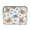 Cute Teddy Bears Blue Bows Computer Bags for Laptops, Protective Padded Laptop Pouch 15 Inch for Women