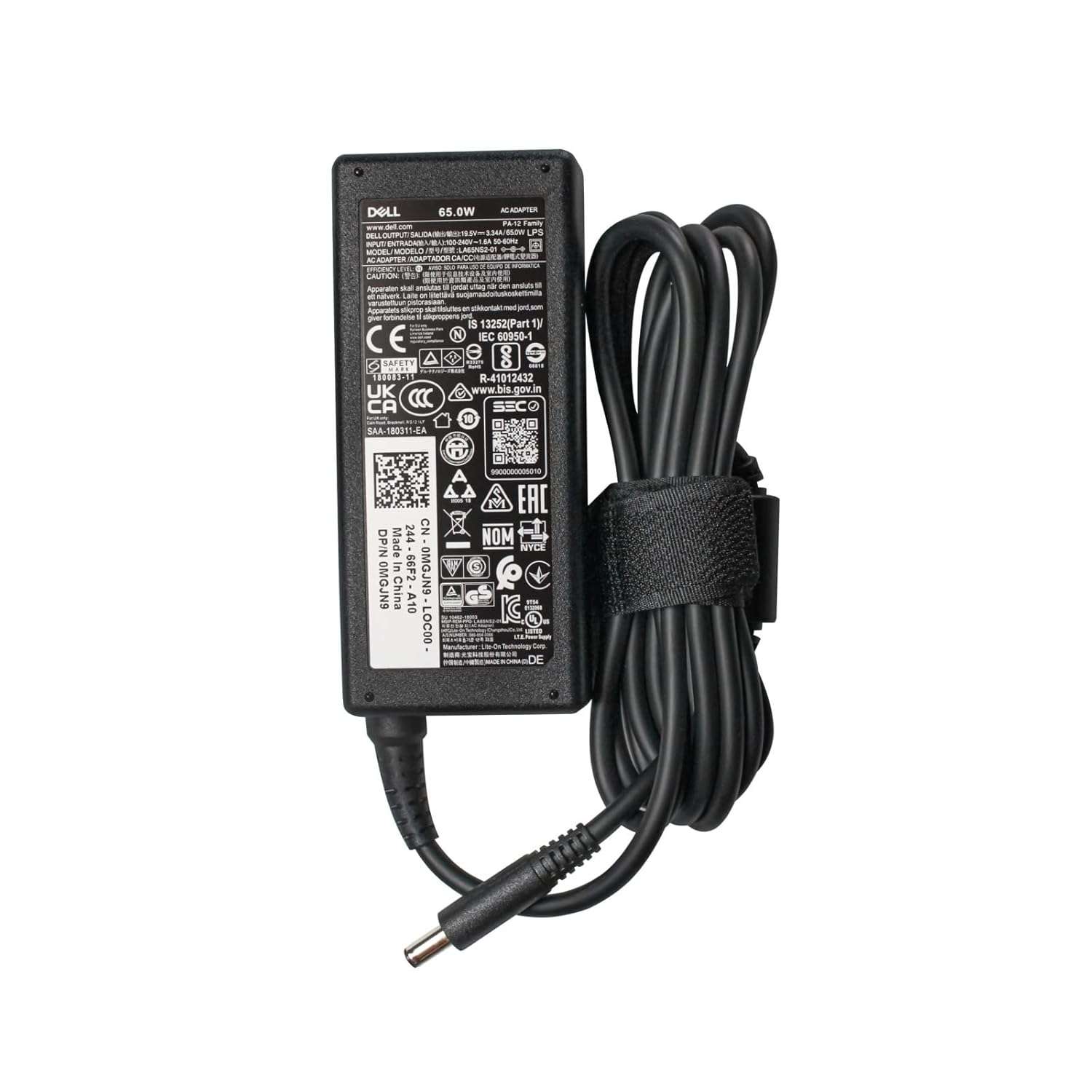 Dell Genuine Laptop Adapter 65W Battery Charger for Inspiron 17 3793, Inspiron 17 5767 Notebook Power Supply Unit With Complete UK Mains Cord 19.5V 3.34A (Block Shape)