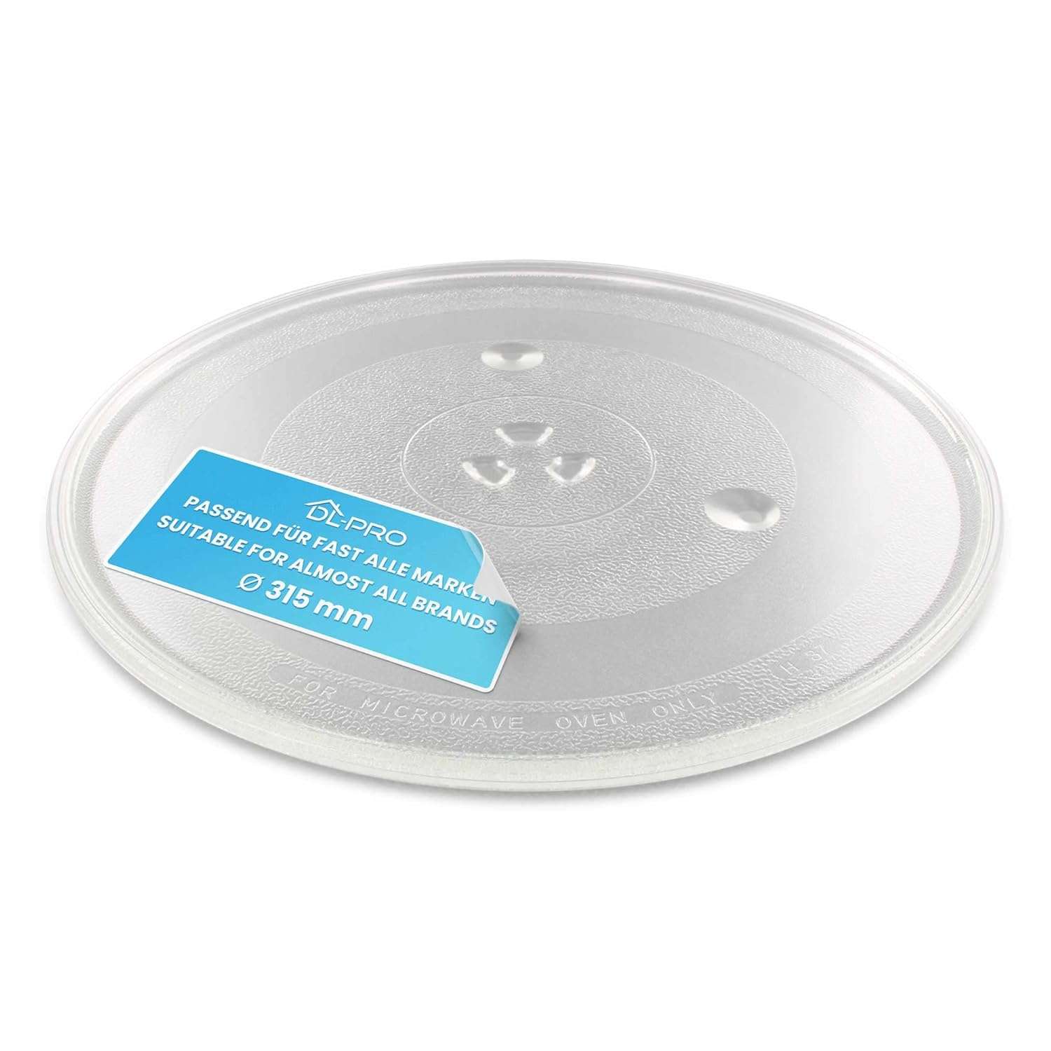 DL-pro Universal Microwave Turntable - 31.5 cm Glass Plate with 3 Knobs - 315 mm Round for Microwave