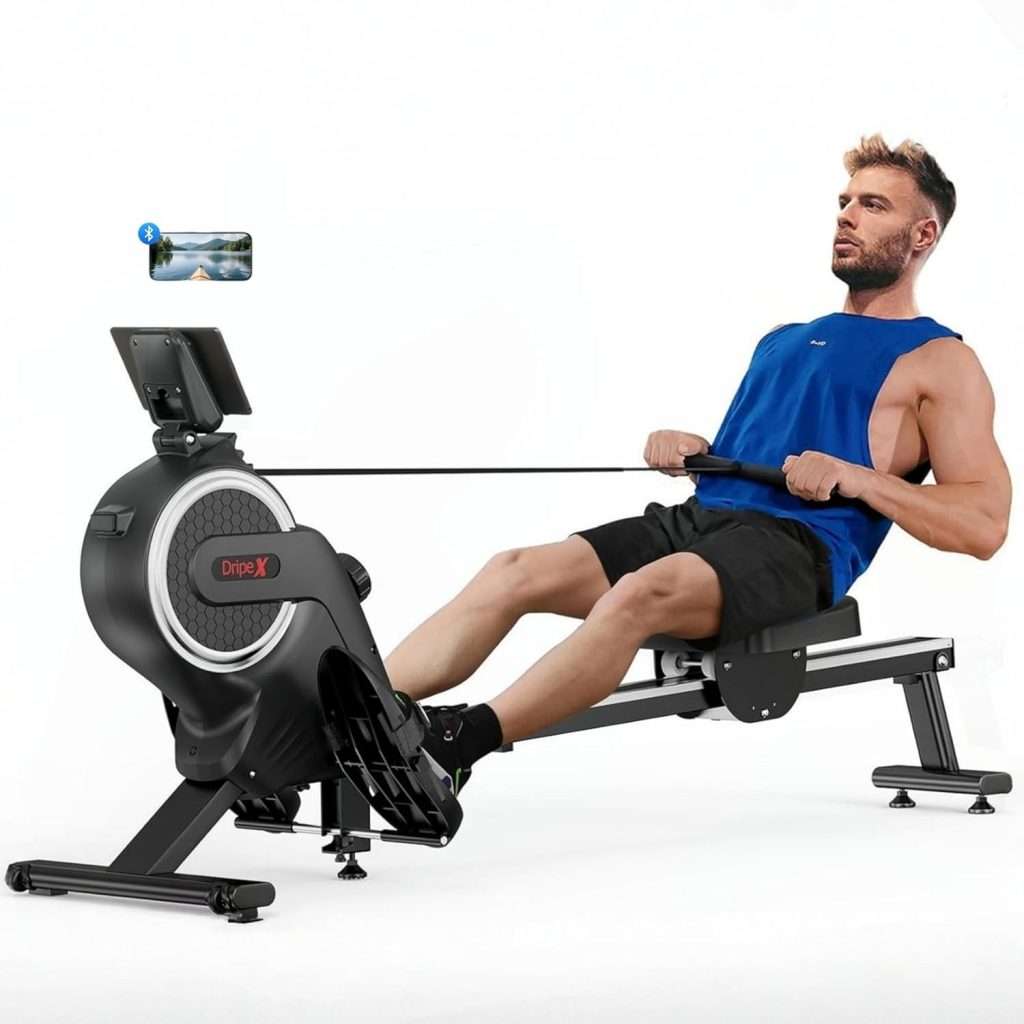 Three Grip Rowing Machine Dripex Rowing Machines for Home Gym, Rowing Machine with 16 Levels of ...