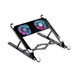 Dtaigou Laptop Cooling Stand - Fast Cooling Computer Fan | Folding, Height Adjustable, Powerful, Silent Laptop Cooling Stand Avoid Overheating