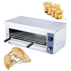 EASYROSE 2000W Salamander Broiler, Salamander Oven Electric Cheese Melter Raclette Grill, Commercial Wall Mount or Countertop Large Capacity, 30-Minute Timer, 1 Rack 3 heat...