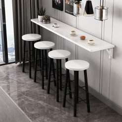 Folding Wall Dining Table - Hanging Desk for Kitchen or Bar - Wall Mounted Bar Table