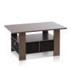 Furinno Andrey Coffee Table with Bin Drawer, Dark Brown/Black