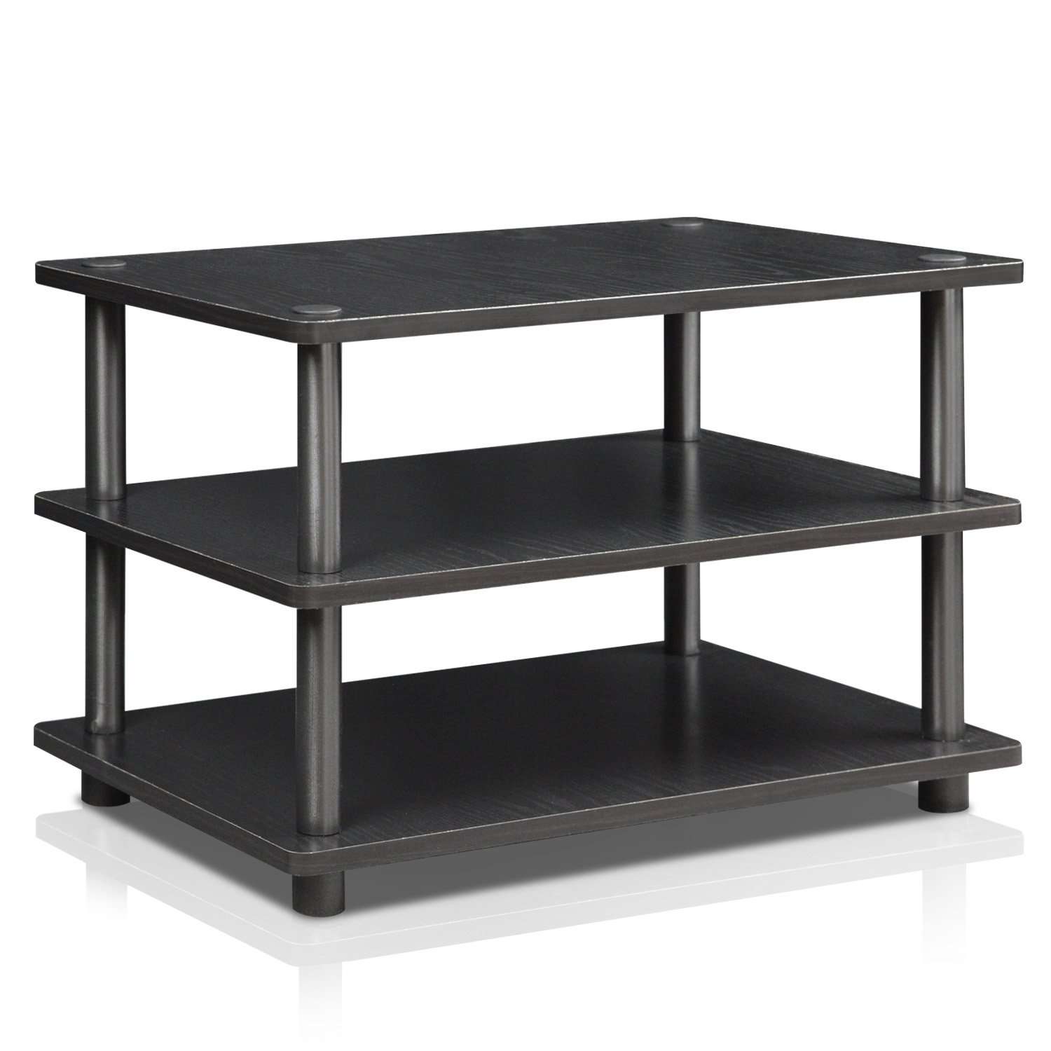 Furinno Toolless TV Stands, Wood, Black/Black, one size