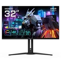 Gigabyte Aorus FO32U EK 31.5" OLED 4K Ultra HD Gaming Monitor - 3840 x 2160(4K Ultra HD), 165Hz, 0.03ms, FreeSync Premium Pro, DisplayHDR 400 True Black, HDMI 2.1, DisplayPort 1.4