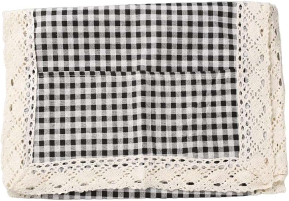 GORGECRAFT 100×35CM Microwave Oven Top Dust Oil Proof Cover with Storage Pocket Cotton Linen Machine Protector Decorative Kitchen Appliance Cover for Home Appliance Dust...