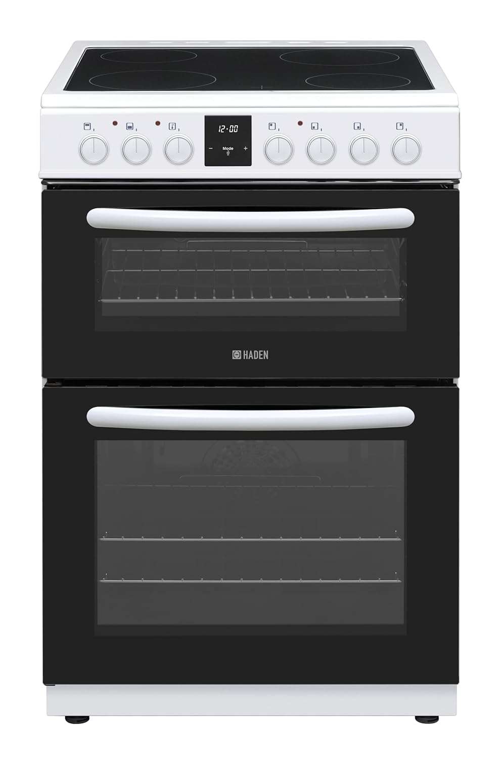 Haden Electric Cooker 60cm Double Oven with Ceramic Hob Digital Touch Timer Freestanding 108 litre capacity