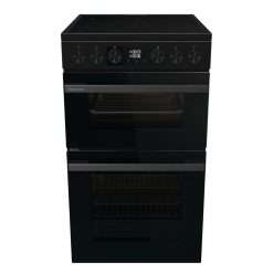 Hisense HDCEC5C10B Freestanding Ceramic Electric Cooker with Double Oven 69/43 Litres - Black, A Rated Double Oven [Energy Class A]
