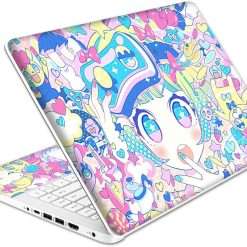 HK Studio Laptop Skin Decal for HP 14" Kawaii Anime Girl with No Bubble, Waterproof, Scratch Resistant - Including Wide Screen and Full Wrist Pad - 14 inch HP Laptop Cover...