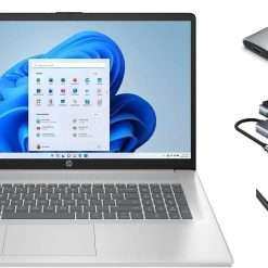 HP 17.3" FHD Laptop, 6-Core AMD Ryzen 5 7430U (beats i7-1255U), 16GB RAM, 1TB SSD + 256GB Portable SSD, WebCam, KeyPad, WiFi6, USB-C, HDMI, 3-in-1 External Storage Bundle, US...