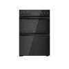 Indesit 60cm Double Oven Electric Cooker - Black