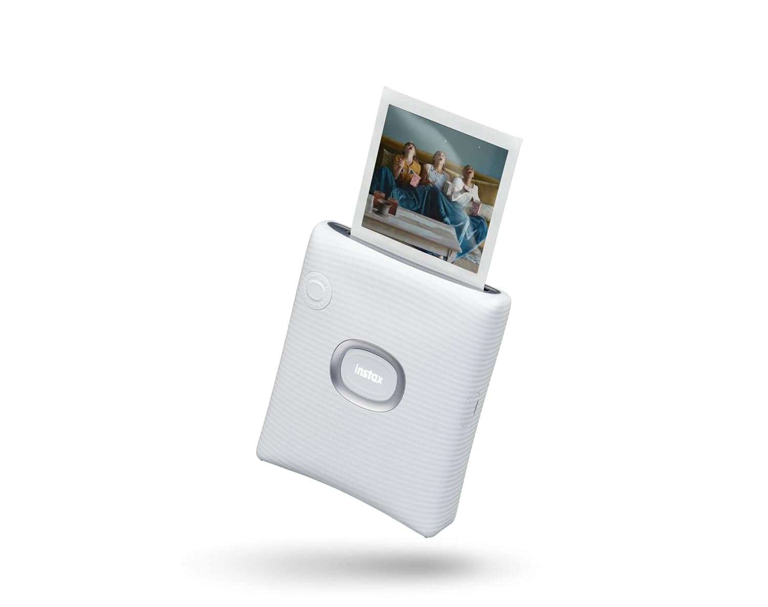 insax SQUARE film format Link smartphone photo printer, Bluetooth connection, photo editing App with 30+ templates, suitable for iOS/Andriod smartphones, Ash White finish