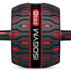 ISOGYM Ab Roller Pro Exercise Wheel with a Wide Curved Base & Non-Slip Rubber Tread
