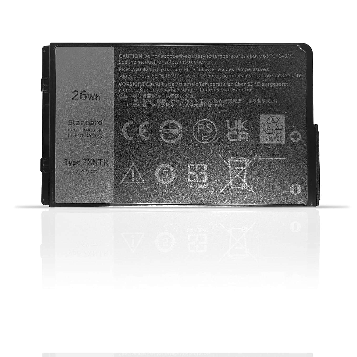 J7HTX 02JT7D 7XNTR FH8RW Laptop Battery Replacement for Dell Latitude 7202 7212 7220 Rugged Extreme Tablet Series (7.4V 26Wh)