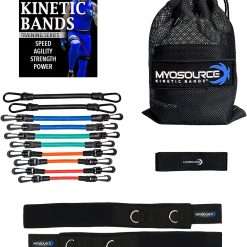 Kinetic Bands - Leg Speed & Agility Resistance Bands - Athletic Performance/Fitness Training for All Ages - 4 Resistance Levels, Stretch Strap, Digital Training Series