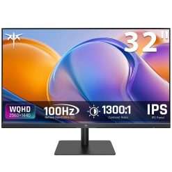 KTC Flat 32 Inch Monitor, QHD 1440P 2K@100Hz IPS Large Computer Monitor, Ultra Thin Bezels, Anti-Blue Light, HDR10, 103% sRGB, 86% DCI-P3, 350 Nits, 3ms MPRT, Adaptive Sync for...
