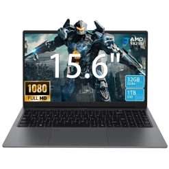 KurieTim Laptop Computer with AMD Ryzen 7 5825U Processor(8C/16T, Up to 4.5Ghz), 32GB RAM M.2 SATA 3.0 1TB SSD, 15.6" FHD Display Gaming Laptop with Backlit Keyboard,...