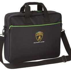 Lamborghini Squadra Corse Laptop Computer Bag Black, Black, 36 x 44 x 7.5 cm H x W x D.