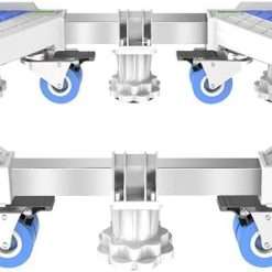 Large Outside Plant Container Base Stand with 8 Locking Wheels Fridge Freezer Wheels Adjustable 86-118cm Trolley Washing Machine Roller To Move Heavy Furniture and Appliances (6...