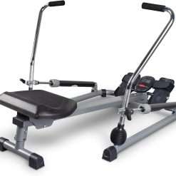 Leikefitness Rowing Machine Foldable for Home Use Hydraulic Rowing Machine with LCD Monitor for Full Body Exercise Cardio Workout