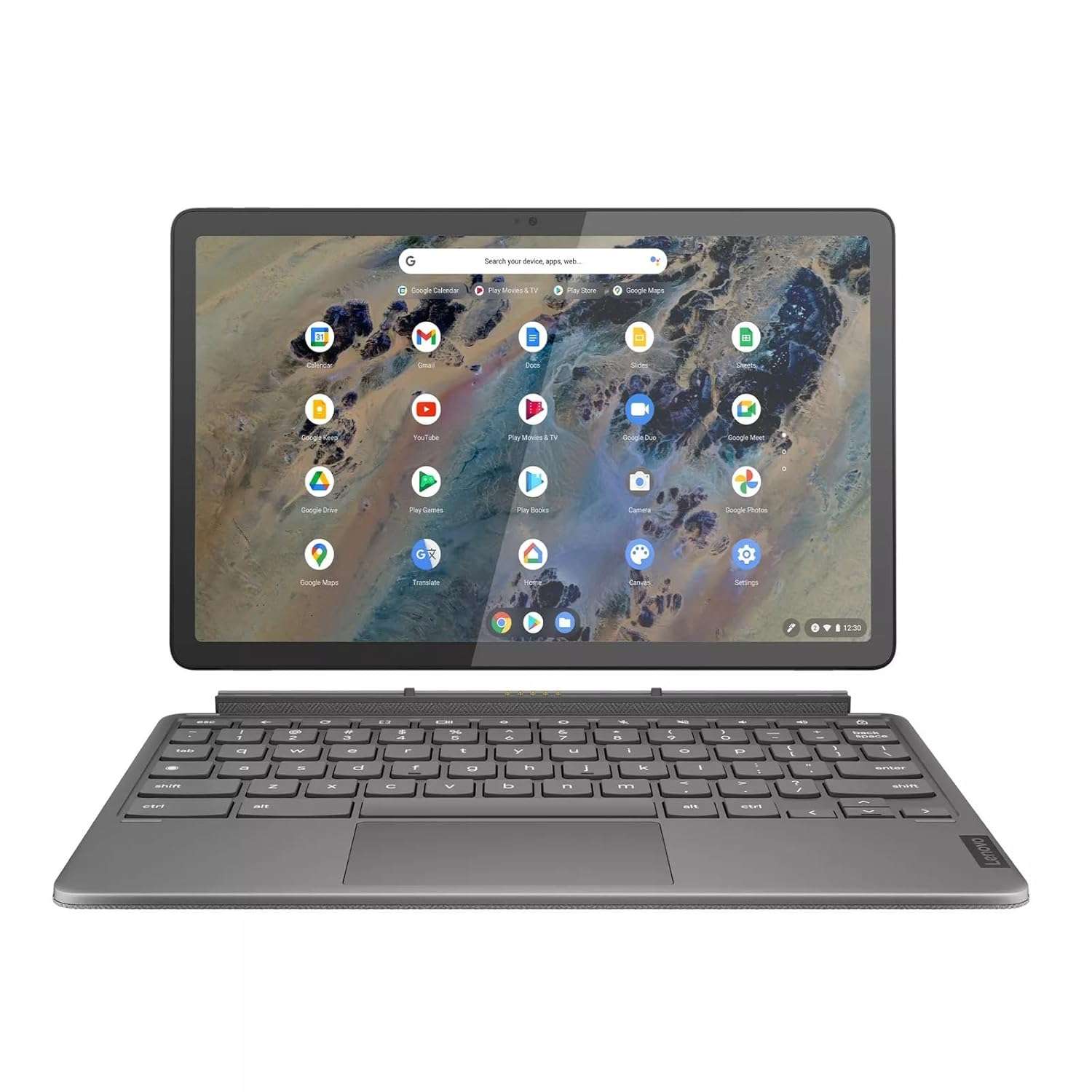 Lenovo Chromebook Duet 3 Laptop, 10.95" IPS 60Hz, Qualcomm Snapdragon 7c Gen 2 4GB 64 GB 82T6003HUS