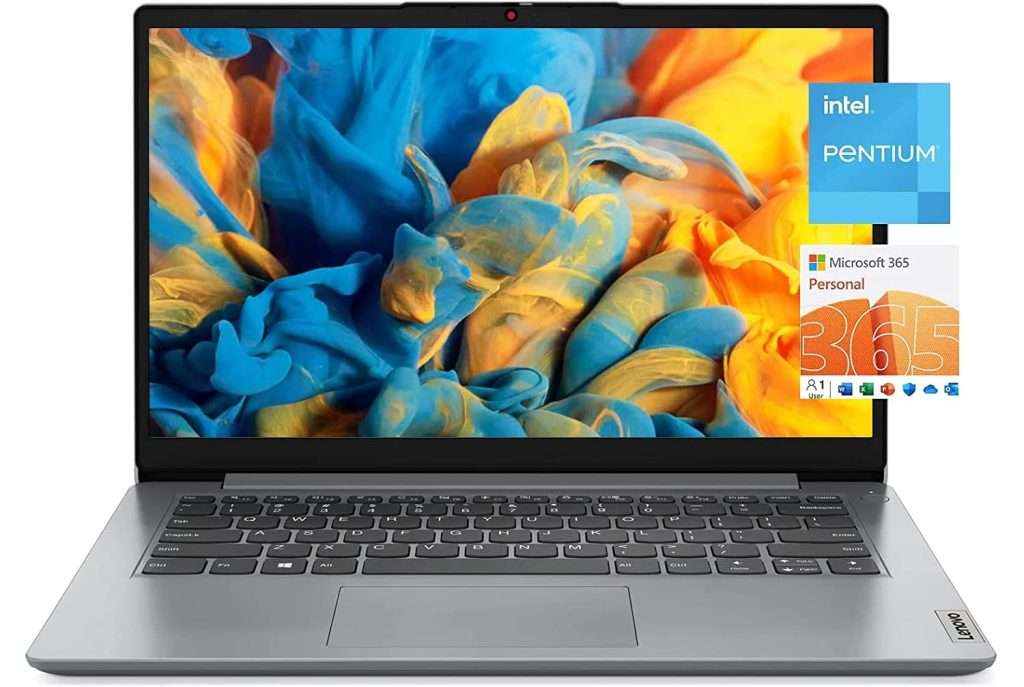 Lenovo IdeaPad 1 14 Laptop, 14.0″ HD Display, Intel Pentium N5030 4 ...