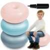 Lewtemi 3 Pcs Flexible Seating for Classroom Elementary Yoga Ball Chairs for Kids Donut Exercise Ball Chair Inflatable Yoga Ball with Inflator for Student Desk Chairs Exercise