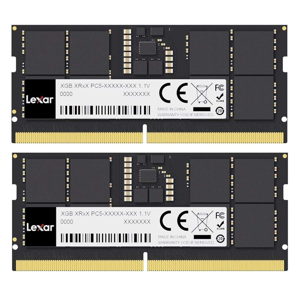 Lexar SODIMM 2x8GB DDR5 RAM 5600 MHz, 262-Pin DDR5 SODIMM Laptop RAM ...