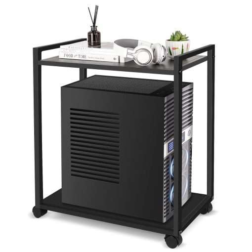 Liitrton Computer Tower Stand, 2-Tier CPU Stand PC Stand with Lockable ...