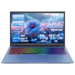 LONGEVINCE 17.3-Inch Large-Screen High-Performance Laptop, Core i5-1038NG7, 16GB DDR4, IPS FHD Display, Fingerprint Unlock, Wi-Fi 6, Bluetooth 5.0, Windows 11 Pro& Office 2019...