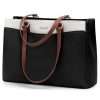 LOVEVOOK Laptop Bag Handbag Women's 17.3 Inch Waterproof Work Bag Large School Bag Shopper Business Bag Briefcase Teacher Bag Leather Tote Bag Notebook Bag for Office University