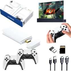 LTDZ Zeus Retro Gaming Console, Zeus Retro 4k Gaming Stick, Wireless Retro Game Console, Plug And Play Video Game Stick Built In 20000+ Games Wireless Controllers,128g 30000+games