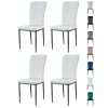 mcc direct Set of 4 Dining Chairs, Velvet High Back Kitchen Chairs with Upholstered Soft Seat and Metal Legs for Home, Office, Dining and Reception - Elle (Beige)