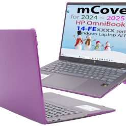 mCover Hard Case ONLY Compatible for 2024~2025 14" HP OmniBook X 14-FExxxx Series Windows AI PC Laptop (NOT Fitting Any Other HP Models) - Purple