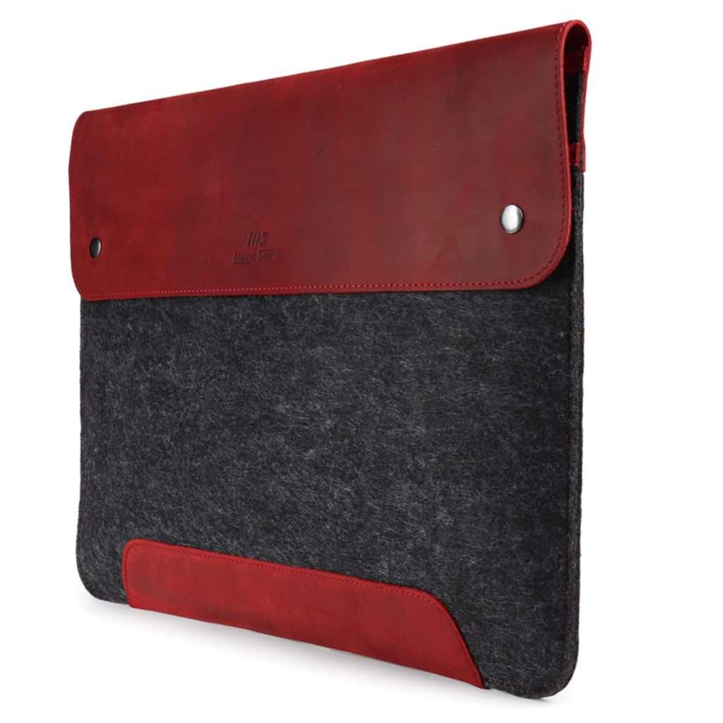 MegaGear Genuine Leather and Fleece MacBook Bag Laptop Sleeve for ...
