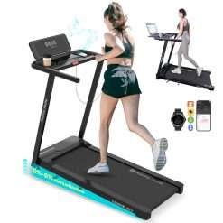 Mobvoi Home Smart AI Treadmill Ultra 6% Incline 3 in 1 Walking Pad Treadmills for Home Office TicSports APP 2.5HP Running Treadmill Handrail Holder for Cup Phone Laptop Speaker...