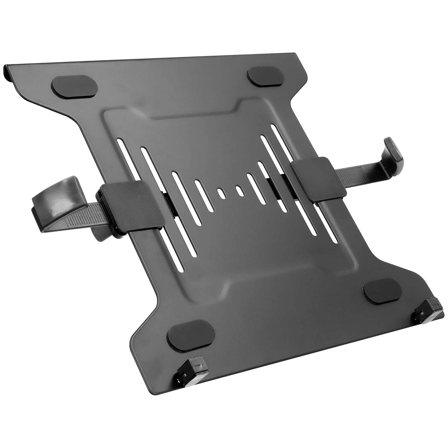 Mount-It! Laptop VESA Mount Arm | Vented Notebook Holder | Tray Clamp for Monitor Stand 75mm & 100mm VESA